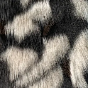 Jtfur Jacquard Lush Long Pile Faux Fur Fabric Eco Fox Fur Material for Garments