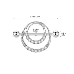 Zesen nouveau acier inoxydable <span class=keywords><strong>Fine</strong></span> Piercing bijoux nouveau rond cristal pierre mamelon bijoux en gros disponible - Product Image 5