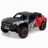 Camion de course tout-terrain RC pour le désert, jouet télécommandé, Rock Crawler avec roue de secours et cage bleue