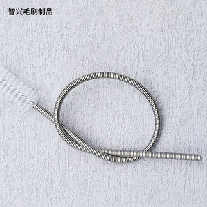 Stainless Steel Flexible Spring <b>Brush</b> 213x23x9mm With Nylon Bristles For Pipe <b>Cleaning</b> Tool - Product Image 4