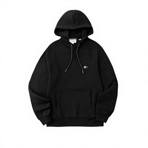 Sweat à capuche orange personnalisable pour homme, taille XL, 340 g/m², en coton et polyester, couleur unie, logo brodé, coupe oversize, style streetwear - Product Image 3