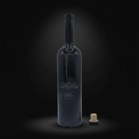 Bouteilles de liqueur en verre rondes à fond épais scellées au liège, pour vodka et vin de cerise, 750 ml, vente chaude en usine