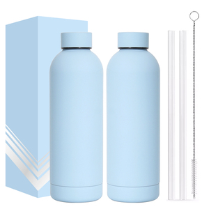 Đôi Tường Thể Thao 304 Da Cảm Giác Matte Nhỏ Hẹp Miệng Nước Bằng Thép Không Gỉ Chai <span class=keywords><strong>Flask</strong></span> Cho Các Trường Học - Product Image 2