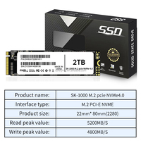 SSD interne NVMe M.2 PCIe Gen4 de qualité supérieure, 7 Go, 4x4 canaux, 2280, pour ordinateur portable et PS5, directement de l'usine