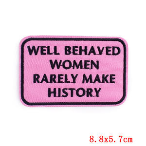 EN Stock, <span class=keywords><strong>bordado</strong></span> <span class=keywords><strong>feminista</strong></span>, Adhesivo de fusión en caliente, parche de letras DIY, borde cortado con láser, decoración de lentejuelas, tipo de fieltro de PVC - Product Image 4