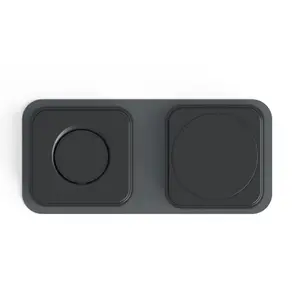 Lorrington high quality V2 small 2 in 1 magnetic wireless charger for watch airpods and phones