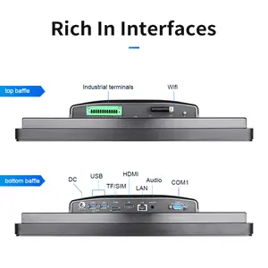 Painel industrial Pc Open Frame Embedded/Wall Mount All-In-One computador Ip65 impermeável I3 I5 J6412 capacitivo Touch Panel Pc