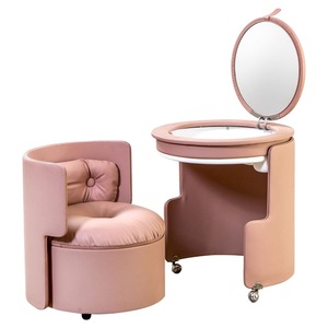 OEM High End Movable Dressing <strong>Table</strong> Suitable for Bedroom <strong>Vanity</strong> Dressing <strong>Table</strong> Wooden <strong>Small</strong> Apartment with Mirror Dressing <strong>Table</strong> - Product Image 1