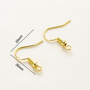 Gold Plated Copper <b>Earring</b> <b>Hooks</b> 20mm Drop Shape For <b>Earring</b> Making Jewelry Findings - Product Image 5