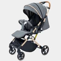 Poussette pliable haute performance à quatre roues avec cadre en alliage d'aluminium et amortisseurs, capacité de charge de 20 kg, pour nouveau-nés et enfants