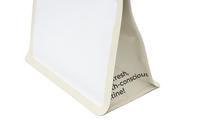 Sachet d'emballage alimentaire personnalisé à fond plat pour café, réutilisable, avec fermeture éclair, anti-odeur, étanche, sans valve