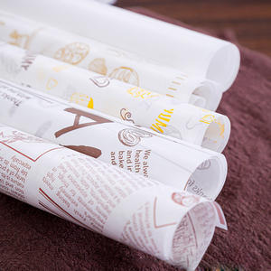 Fabricants de feuilles de papier d'emballage alimentaire sulfurisé imprimé personnalisé papier enduit sandwich hamburger cire - Product Image 6