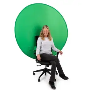 Portable pli vert bleu écran décors chaise photographie fond réversible Studio pliable vert écran pour webcam