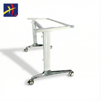 Table de formation pliable moderne gris foncé avec pieds en acier réglables – Mobilier modulaire pour bureaux et salles de classe (hôpitaux et écoles)