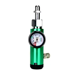 High flow CGA540 Click style Aluminum Medical Oxygen Regulators