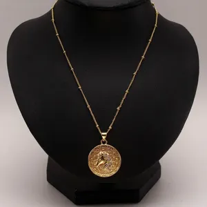 Gargantilla religiosa de Zirconia cúbica, collar con colgante de ojo de <span class=keywords><strong>diablo</strong></span>/elefante/caballo/luna, joyería para mujer, cadena de clavícula chapada en oro de 18 quilates - Product Image 5