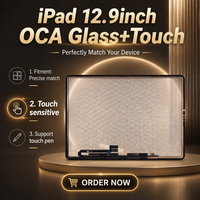 Écran tactile numériseur en verre OCA pour iPad Pro 12,9 pouces 5e génération M1 2021, OCA préinstallé, HD transparent, vente en gros, approvisionnement direct usine