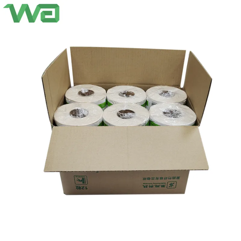 Rollo de papel higiénico de bambú de 1-4 capas, personalizado, con logotipo impreso, OEM
