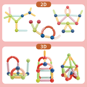 Commercio all'ingrosso educativo 3D asta del magnete Set di plastica bastoni <span class=keywords><strong>magnetici</strong></span> & palle mattoncini giocattolo per i bambini - Product Image 5