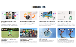 <span class=keywords><strong>Insta360</strong></span> <span class=keywords><strong>Flow</strong></span> 2 Pro AI Smartphone-Gimbal-Stabilisator 3-Achsen 360° Pan Tracking DockKit 4K 10H Selfie-Stick Stativ für iOS Android Handys - Product Image 2