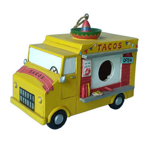 9 Inch Zomer Decoratie Teken Ijs Hars <span class=keywords><strong>Camper</strong></span> Birdhouse Strand Decor Polyresin Touw Look Opknoping Vogelhuisje Ornament - Product Image 3