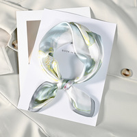 Foulard carré en soie de mûrier 100 % douce pour femme, 53 cm, idéal pour le printemps et l'été, bandeau pour cheveux, accessoire de mode pour la tête et le cou