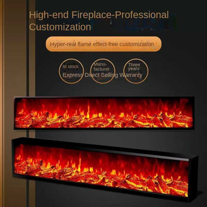 Chimenea Eléctrica de Pared de 1500 mm, Diseño Contemporáneo de Metal con Control Remoto y Calefacción para Sala de Estar - Product Image 4