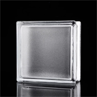 Blocs de verre de construction thermofusible en cristal briques de verre massif rectangulaire mur de vitrine pour entrée chambre décor mur