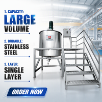 Machine de mélange automatique de savon liquide Promke 300L, monocouche, moteur personnalisé, prix bas, puissance de mélange 1,5 kW, 2,2-4 kW