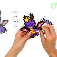 Bajo MOQ hecho a mano chico educativo llavero juguete DIY bloques de construcción dragón rompecabezas