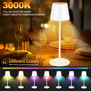Lampe de table LED <span class=keywords><strong>rechargeable</strong></span> par USB, veilleuse tactile <span class=keywords><strong>rechargeable</strong></span>, lampe de bureau LED, lampe de chevet LED, veilleuse avec protection oculaire - Product Image 2