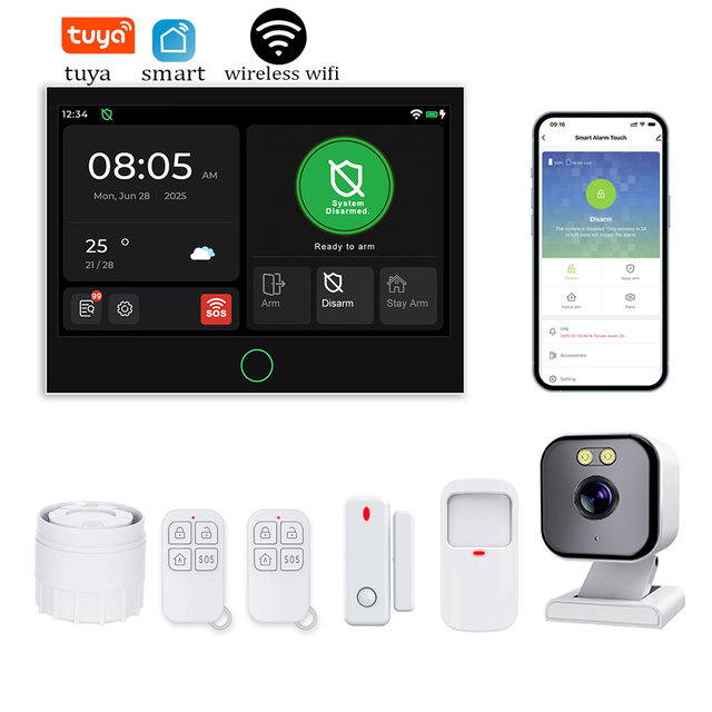 OEM ODM Surveillance Security Camera Alarm System for Home Smart Home Products Tuya Alarm Security Camera System