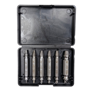 High-Speed Steel 4341 Double-Head Screw Extractor <b>Tool</b> Set Bolt Screw Remover for Reverse <b>Thread</b> Slippage Screw Gifts for Men - Product Image 1