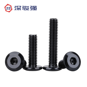 สกรูหัวหกเหลี่ยมแบน สแตนเลส 304 สีดำ ขนาด M5 M6 M8 สำหรับเฟอร์นิเจอร์ - Product Image 2