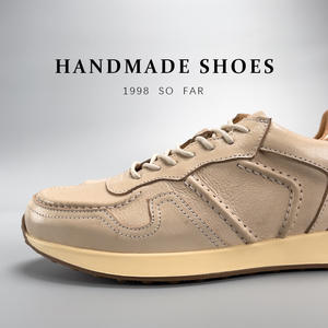 Nouvelles Chaussures de Sport Décontractées pour Hommes en Cuir Véritable et Tissu, Baskets Respirantes en Maille Anti-Choc pour la Course et la Marche - Product Image 2