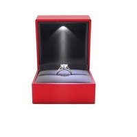 Boîte d'emballage de bijoux en cuir MDF de haute qualité Shero personnalisée avec écran LCD, lumières LED, stockage musical MP3