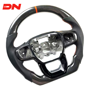 Volant en cuir carbone forgé de style automobile pour <span class=keywords><strong>Ford</strong></span> Ranger <span class=keywords><strong>Mustang</strong></span> <span class=keywords><strong>Focus</strong></span> 2012-2018, accessoire intérieur - Product Image 2