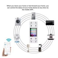 AT2PW 100A Tuya WIFI Din Rail Energy Meter Smart Switch Remote Control AC 220V 110V Digital Volt Amp Kwh Frequency Factor Meter.