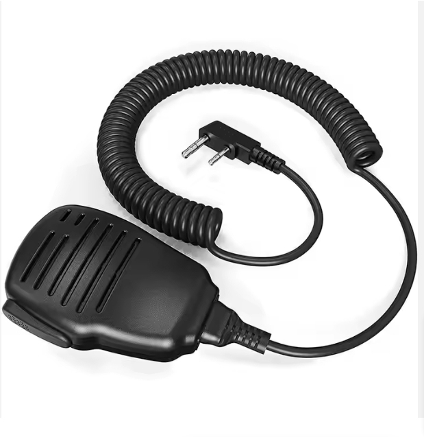 BF-888S UV-K5 Two-Way Radios 2-Pin K Type Walkie Talkie with Shoulder Lapel Microphone Cable Handheld Wired Radios & Earphones