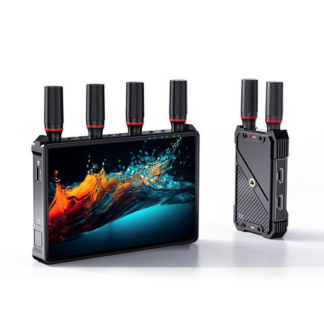 7inch Screen Metal HDMI-compatible Wireless Video Transmitter Receiver 400M Range for Outdoor Indoor Use Supports 1TX 5RX Play