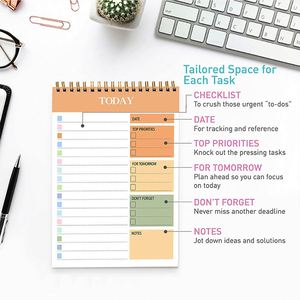 Custom Ins Style Daily Spiral Binding Memo Notepad Self-Discipline Schedule Time Management Planner Loose <b>Leaf</b> Coil Notebook - Product Image 3