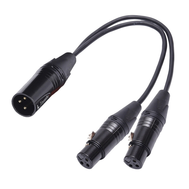 XLR Male Dual XLR Female Splitter 1-in-2-out Audio Cable MA1005 Oxygen-free Copper Conductors for Mixers Microphones 03 Meters