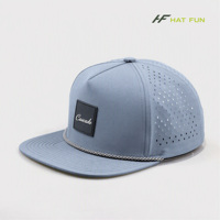 Casquette de baseball personnalisée de haute qualité à 6 panneaux perforée au laser, 100 % nylon respirant et à séchage rapide, idéale pour la randonnée en extérieur