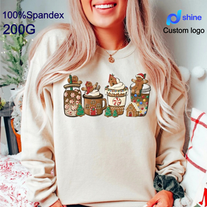 <span class=keywords><strong>Sudadera</strong></span> navideña personalizada 2026 para mujer, con capucha y cuello redondo, diseño de lazo de Papá Noel, suéter informal de invierno para mujer - Product Image 1