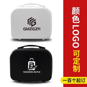 Pink Cosmetic <b>Case</b> 14 Inch Lightweight Metal Corner Makeup Bag For Travel Storage Solid Color Zipper Closure - Product Image 2