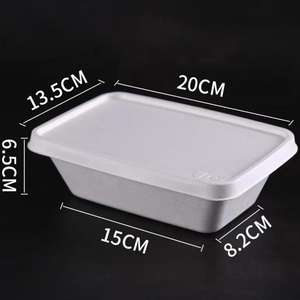 The Best  Bagasse Compartment Disposable Biodegradable Lunch Boxes Food Container - Product Image 5