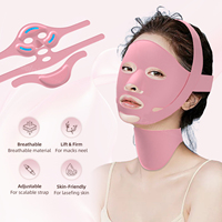 Sangle faciale en silicone pour le remodelage du menton, bande de serrage pour le cou et les joues, réducteur de double menton, masque liftant en V
