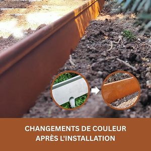 ขอบสนามหญ้าเหล็กคอร์เทน10เมตรด้านบนโค้งมน10เมตร x 1เมตรพับได้ขอบสนามหญ้าแบบ DIY สำหรับ orchards ขอบเตียงดอกไม้ - Product Image 5