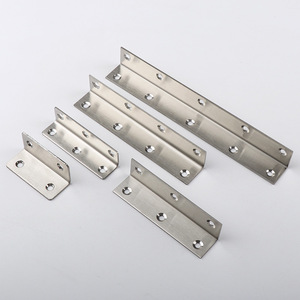 JINNATE Stainless Steel L-Shaped Angle Bracket Black And Silver Table Chair Connector Hardware Reinforcement Bracket - Product Image 2