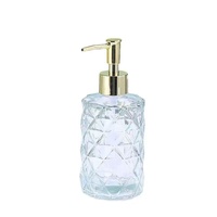 Bouteille en verre coloré de 330 ml avec pompe dorée pour gel douche, savon liquide, distributeur de salle de bain et de cuisine, bouteille vide en gros